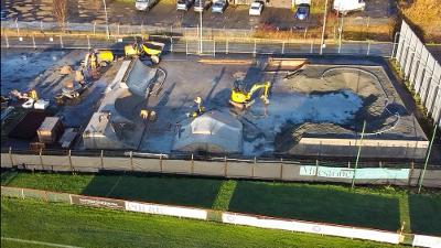 Works underway at Maybole Skatepark