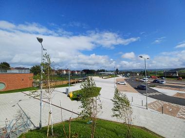 Maybole CC car park area in front of building