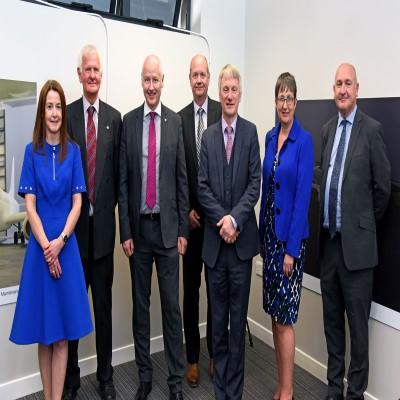 Anne Campbell, Cllr Bob Pollock, Cllr Martin Dowey, Theo Leijser SAC, Ivan McKee, Eileen Howat Chief Exec SAC, Donald Gillies Dir SAC 400 x 400